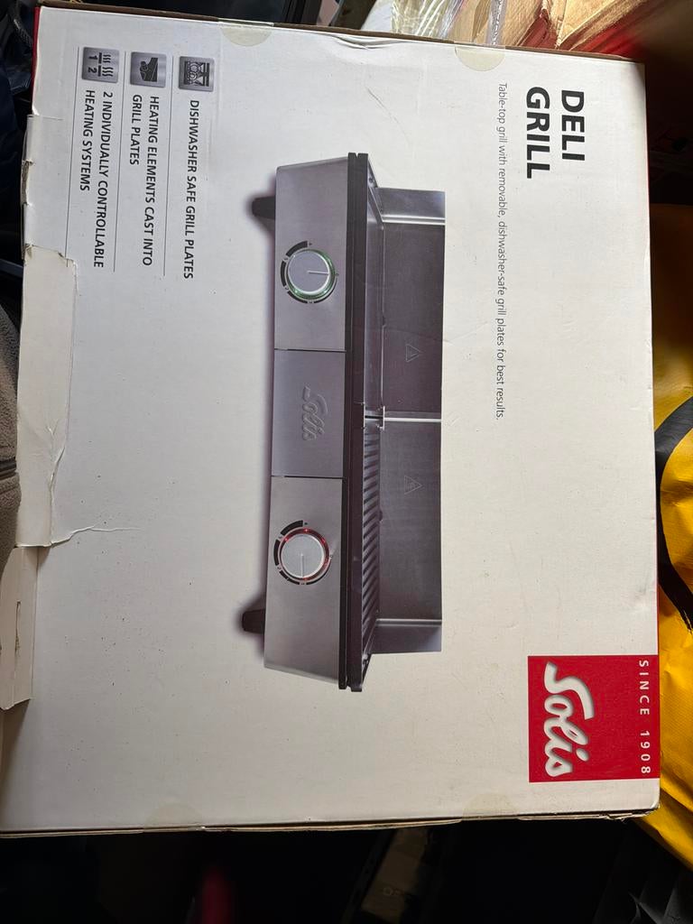 Solis Deli Grill - Perfect voor heerlijke maaltijden!, Witgoed en Apparatuur, Contactgrills, Ophalen, Uitneembare platen, Zo goed als nieuw