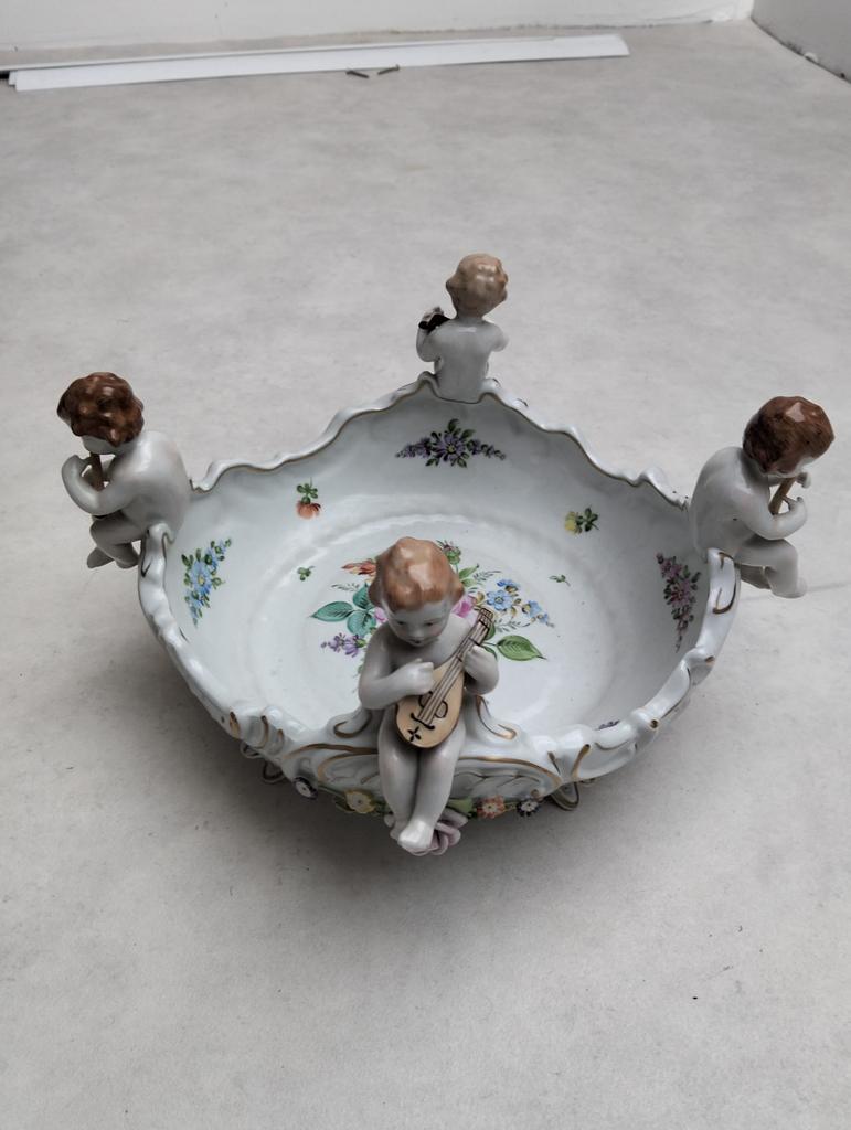 Antieke porseleinen fruitschaal, Antiek en Kunst, Ophalen of Verzenden