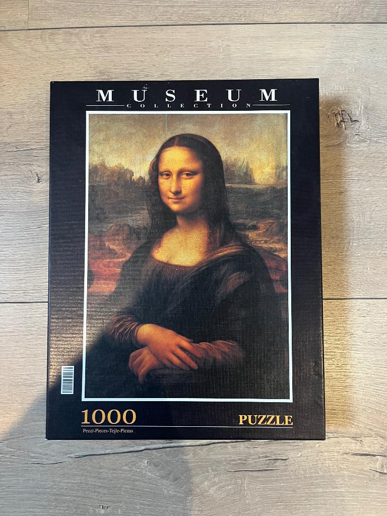 Mona Lisa puzzel, Ophalen of Verzenden, 500 t/m 1500 stukjes, Zo goed als nieuw, Legpuzzel