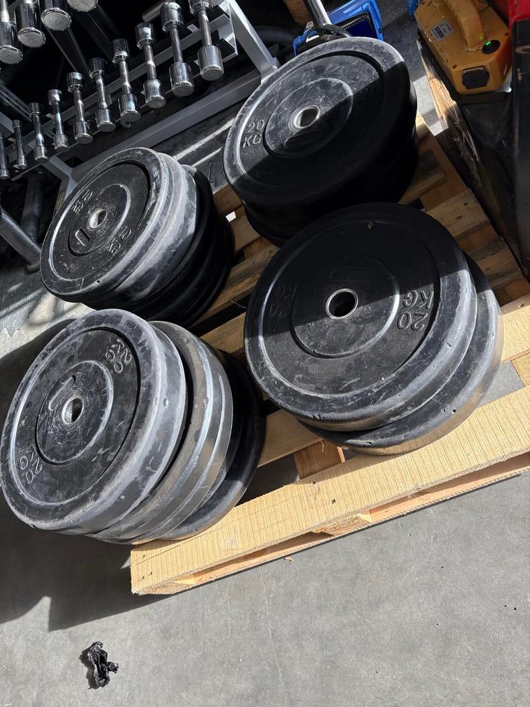 300 kg Olympische Bumper Plates - Halterschijven, Ophalen, Halterschijven, Gebruikt, Armen