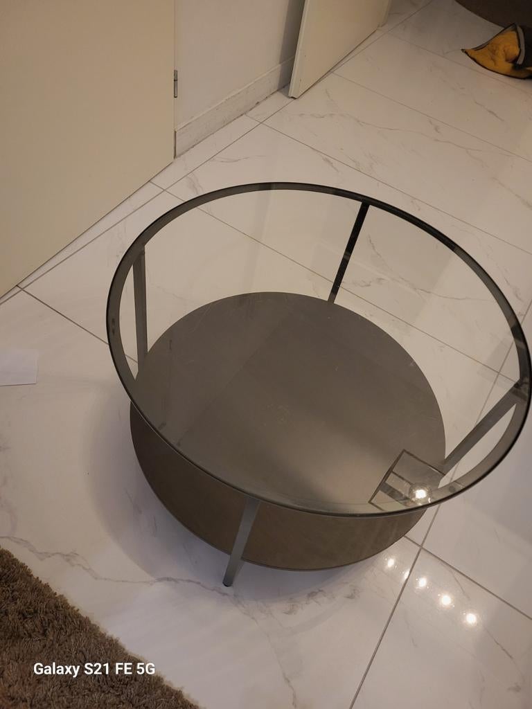 Ikea salontafel VITTSJÖCoffee table, black-brown/glass,, Ophalen