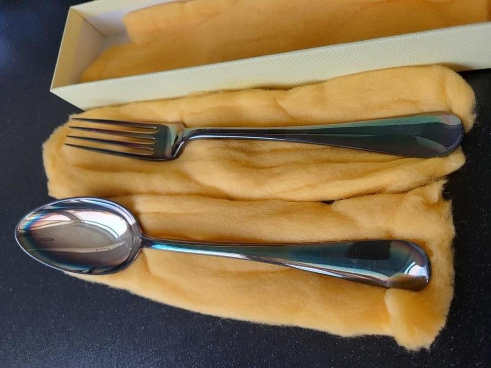 Vintage Keltum Bestekset - Lepel en Vork in Doosje, Ophalen of Verzenden