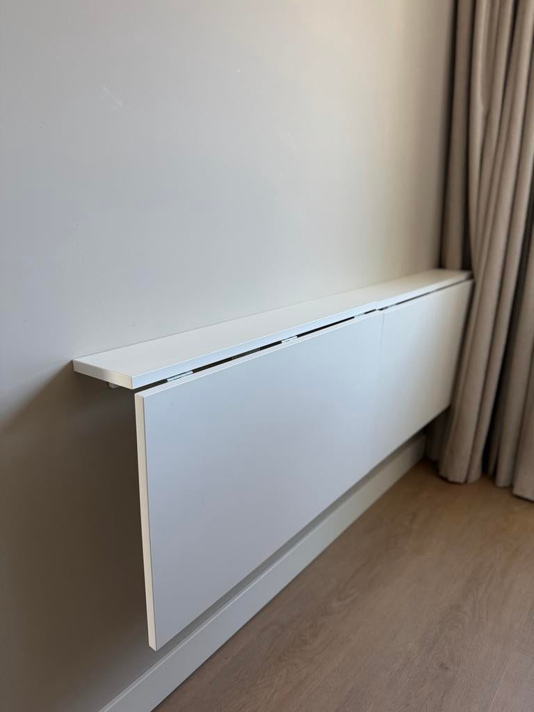 2x IKEA Norberg Klaptafel Wandmontage Wit 74x60, Ophalen, Overige materialen, Tot twee personen, 50 tot 100 cm