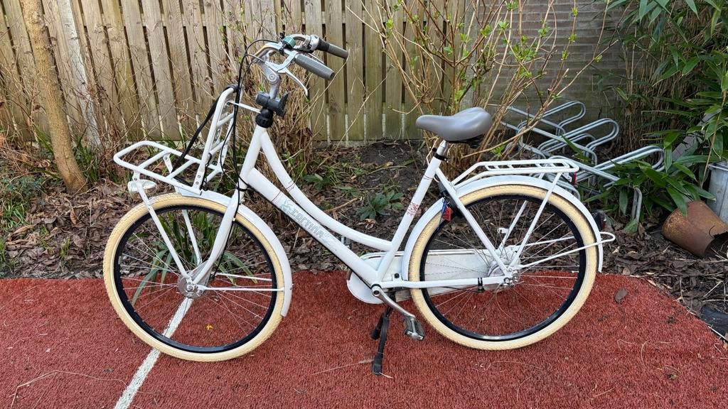 Cortina Transportfiets/Mamafiets wit met nieuwe banden!, Gebruikt, Versnellingen, 56 cm of meer, Ophalen