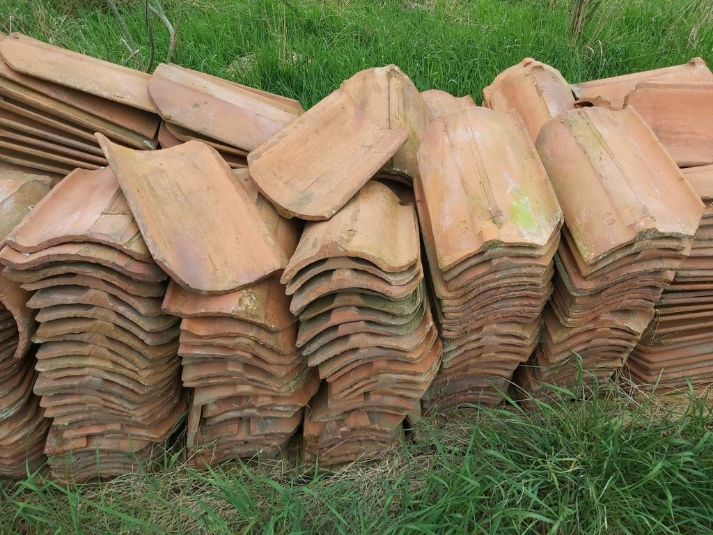 Dakpannen: Oud Hollandse, oude holle dakpannen, Gebruikt, Steen of Klei, Ophalen of Verzenden, 15 m² of meer