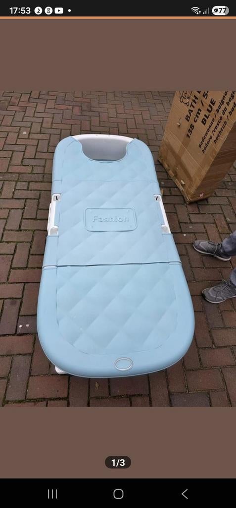 Nieuw opvouwbaar bad - 138 cm - Blauw, Ophalen of Verzenden, Nieuw, Met bad