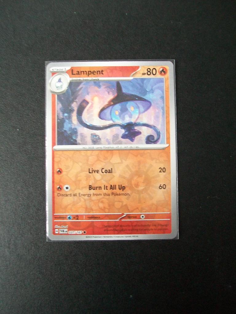 9866: nieuwe Pokemon Kaart holofoil LAMPENT HP 80 (037/167), Verzenden, Nieuw, Losse kaart, Foil