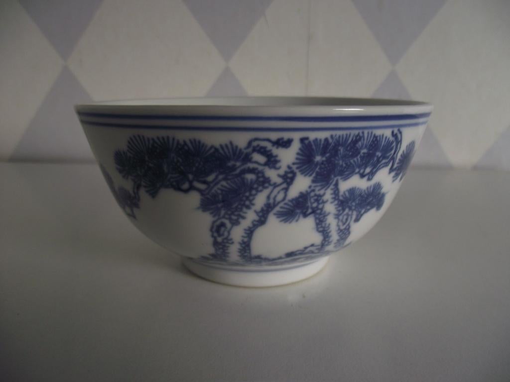 1 porselein rijstkom dennentak = eeuwigheid 12 cm China p st, Ophalen of Verzenden