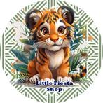 L1455 icing frosting tijger 18cm eetbare taart plaat print, Ophalen of Verzenden, Nieuw, Taarten, Versiering