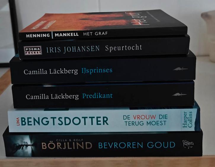 Zes Scandinavische thrillers, Boeken, Thrillers, Ophalen