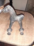 Bronzen paardje uit India religie speelgoed op wieltjes, Ophalen of Verzenden