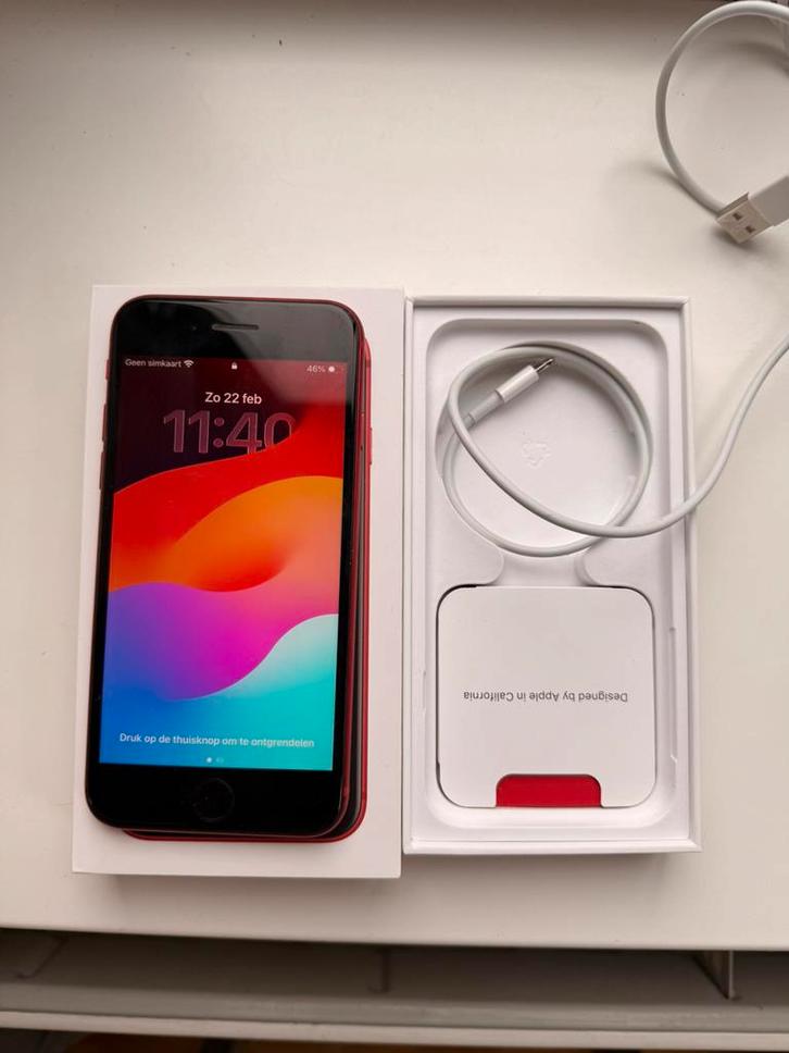 iPhone SE 2020 64GB Red | 83% batterij | Compleet, Telecommunicatie, Mobiele telefoons | Apple iPhone, Zo goed als nieuw, 64 GB