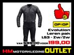 Leren motorpak Evolution LS3 Zwart-Zwart - Maat MEN 46, Info@huybersmotoren.nl, HM - Sale, NL, Ophalen
