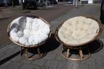 Set van 2 Rotan Papasan Stoelen met Kussens, Ophalen, Gebruikt, Twee, Bruin