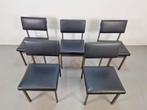 5 PALI Eetkamerstoelen & Tafel Louis van Teeffelen Wébé 1960, Ophalen, N, Vintage, 4 tot 6 stoelen