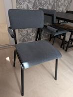 2 Kwantum stoelen jeans blauw met zwart frame, Huis en Inrichting, Stoelen, Ophalen, Blauw, Twee