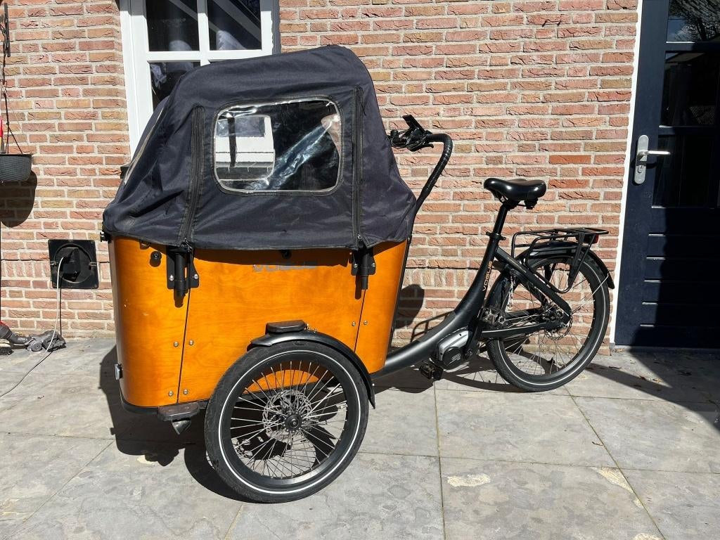 Elektrische Vogue Bakfiets, Fietsen en Brommers, 4 kinderen of meer, Gebruikt, Huif, Ophalen