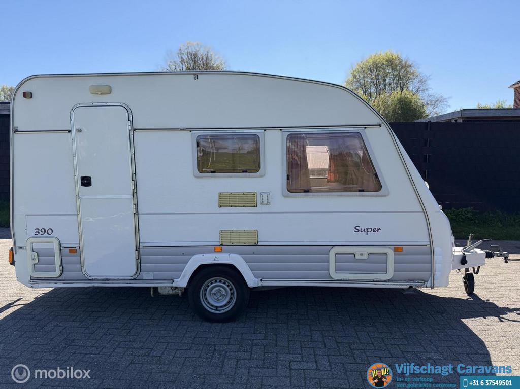 Sprite Super Alpine 390 incl voortent, Caravans en Kamperen, Caravans, Bedrijf, Schokbreker, Sprite, Tot en met 4