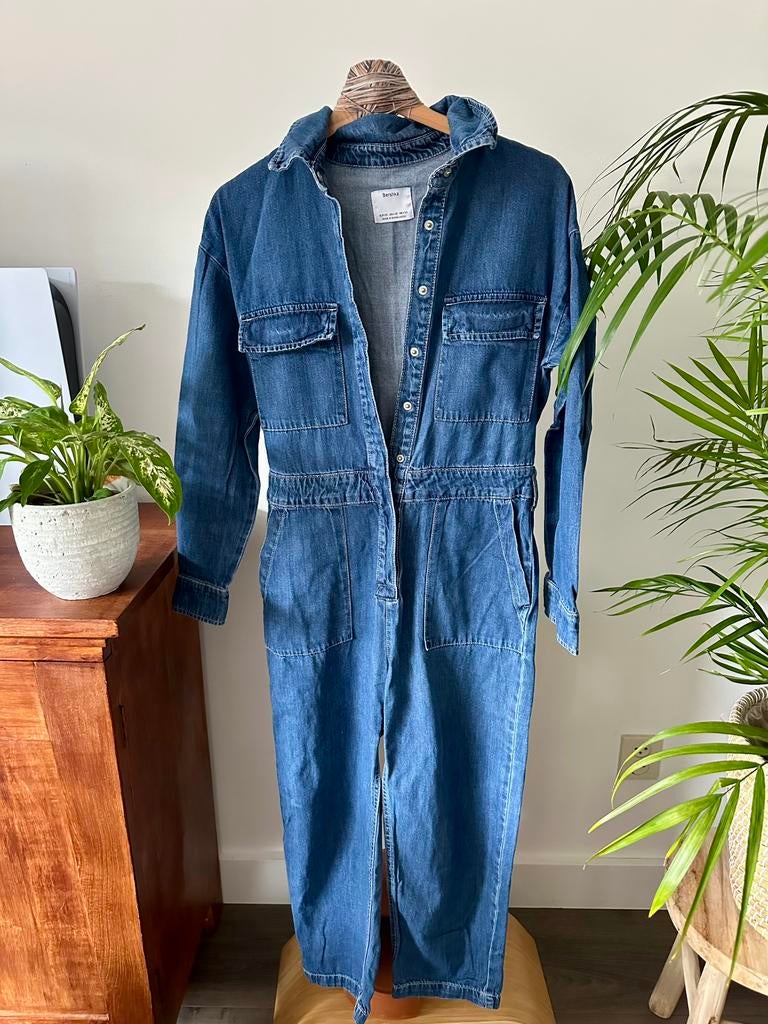 Bershka Jumpsuit Size - XS, Kleding | Dames, Jumpsuits, Ophalen of Verzenden, Zo goed als nieuw, Maat 34 (XS) of kleiner, Blauw