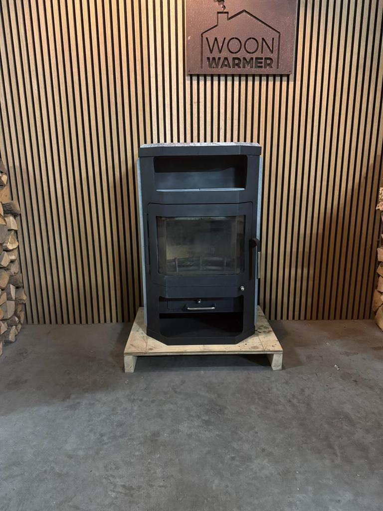 26007 Speksteenkachel Wamsler 8,5kw, Ophalen, Info@woonwarmer.nl, Gebruikt, Houtkachel