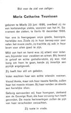 Teunissen Maria Catharina Mierlo 1896-1966 Venlo, Ophalen of Verzenden