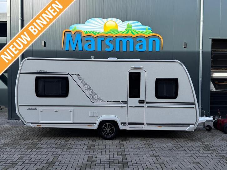 Fendt Bianco Selection 495 SG, Caravans en Kamperen, Caravans, tot en met 4, Treinzit, Fendt, 2 aparte bedden, Overige typen, 6 tot 7 meter