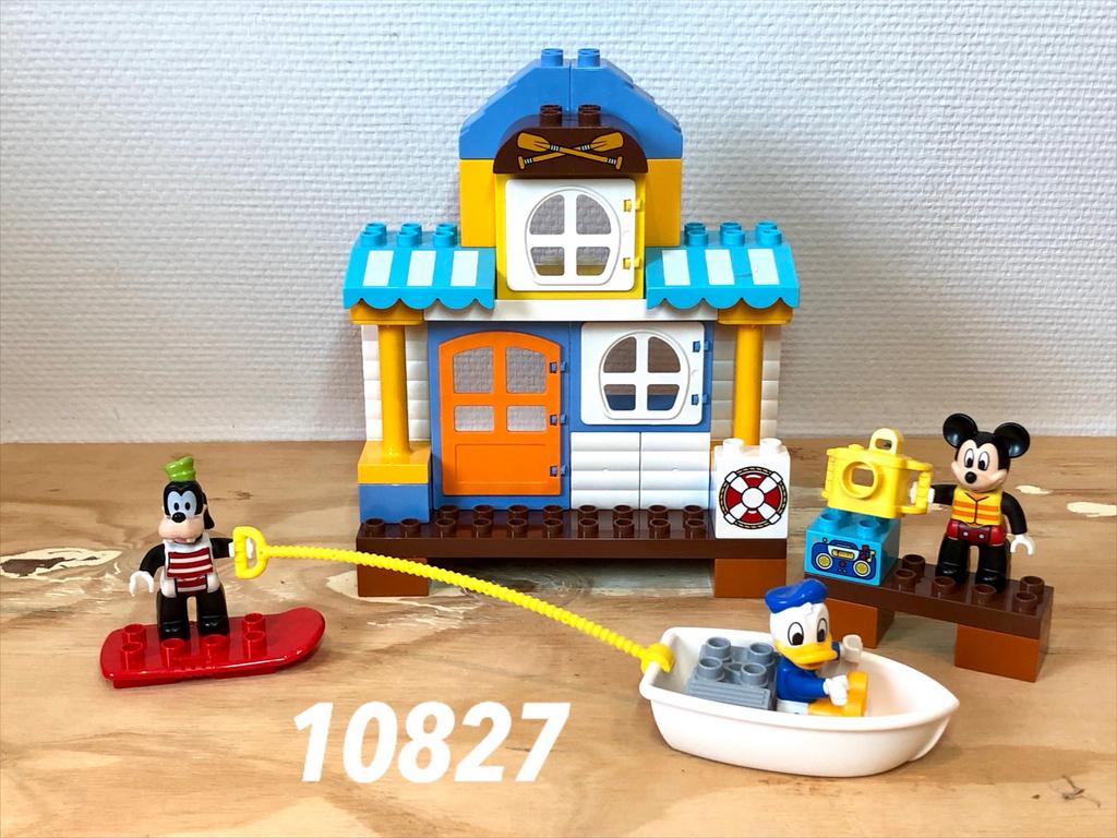 Duplo Mickey en Friends strandhuis 10827 (compleet) 1, Kinderen en Baby's, Speelgoed | Duplo en Lego, Ophalen of Verzenden, Zo goed als nieuw