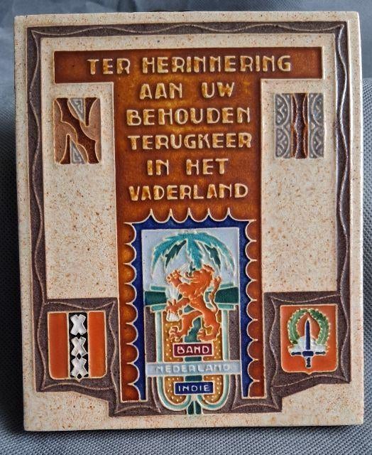 Tegel, Herdenking Nederlands Indie Westraven, Antiek en Kunst, Ophalen of Verzenden