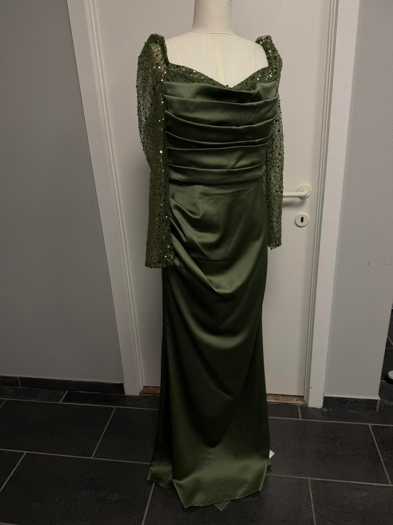 Galajurk avondjurk abiye baljurk met cape, Kleding | Dames, Gelegenheidskleding, Ophalen of Verzenden, Nieuw, Maat 36 (S), Galajurk