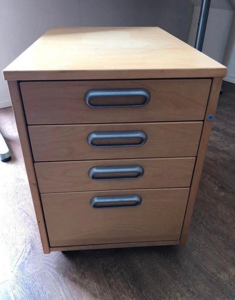 ladekast op wielen met 4 laden, Huis en Inrichting, Kasten | Ladekasten, Ophalen, Minder dan 50 cm, Gebruikt, 3 of 4 laden