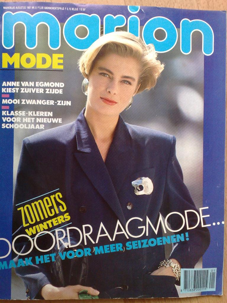Marion  zelfmaakmode augustus nr. 8 / 1987, Hobby en Vrije tijd, Kledingpatronen, Verzenden, Vrouw, Marion