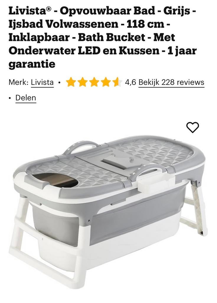 Opvouwbaar Bad, Ophalen of Verzenden, Zo goed als nieuw