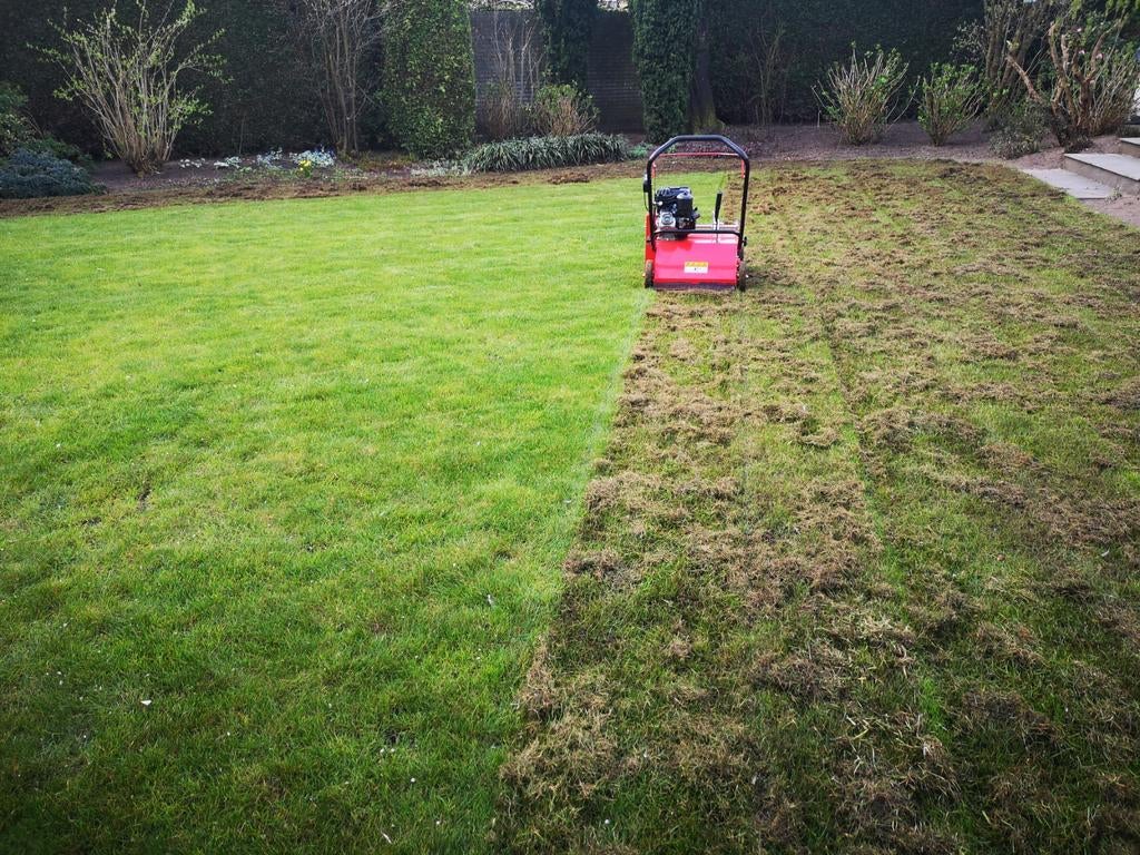 Benzine verticuteermachine te huur - Halve of hele dag, Tuin en Terras, Verticuteermachines, Ophalen