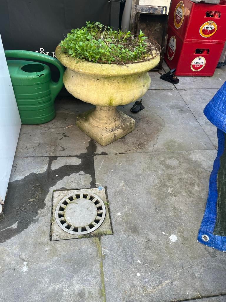 Stenen tuinvaas, Tuin en Terras, Tuinvazen, Ophalen, Gebruikt