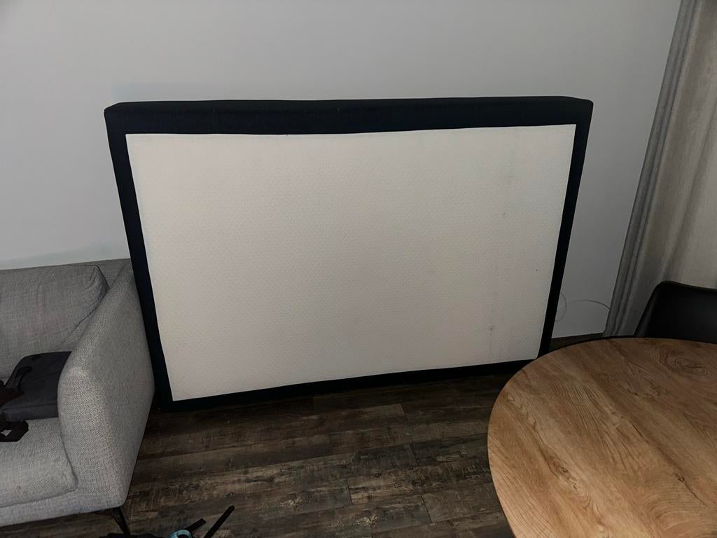 Boxspring 140x200 zonder matras, Ophalen, Gebruikt, Zwart, Tweepersoons
