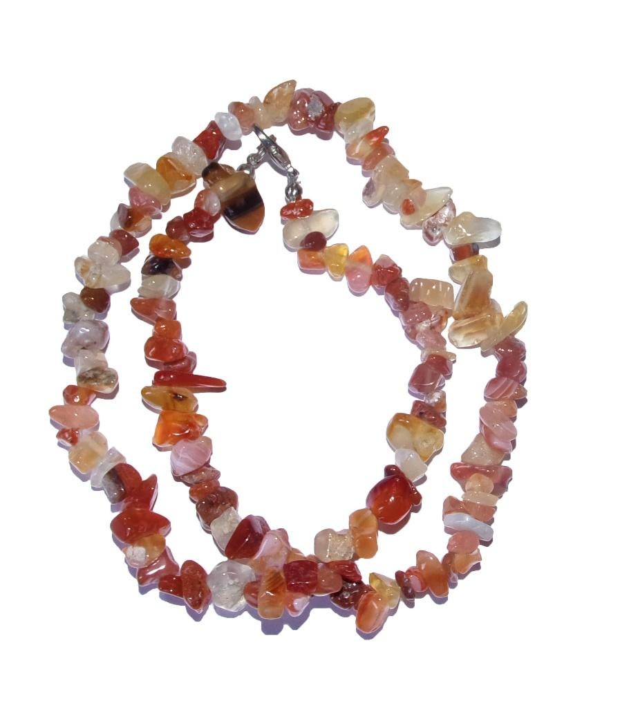 Splitketting Carneool Lengte circa 45 cm, Ophalen of Verzenden, Mineraal