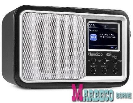 DAB+ radio, Portable DAB+ FM radio, Bluetooth, zwart/zilver, Overige typen, Nieuw, Info@marbeco.nl, Audizio