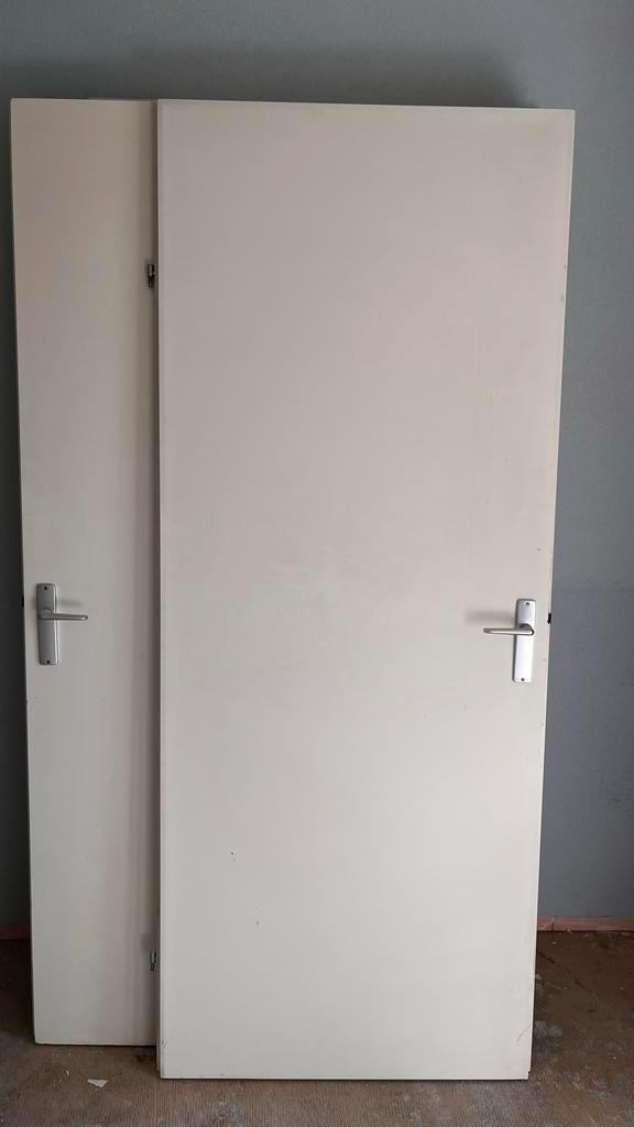 GRATIS Opdek binnendeur, wit, inclusief klink, Doe-het-zelf en Verbouw, Deuren en Horren, Gebruikt, Binnendeur, 200 tot 215 cm