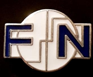 F.N. wit -blauw speld, Verzamelen, Speldjes, Pins en Buttons, Verzenden, Nieuw, Transport, Speldje of Pin