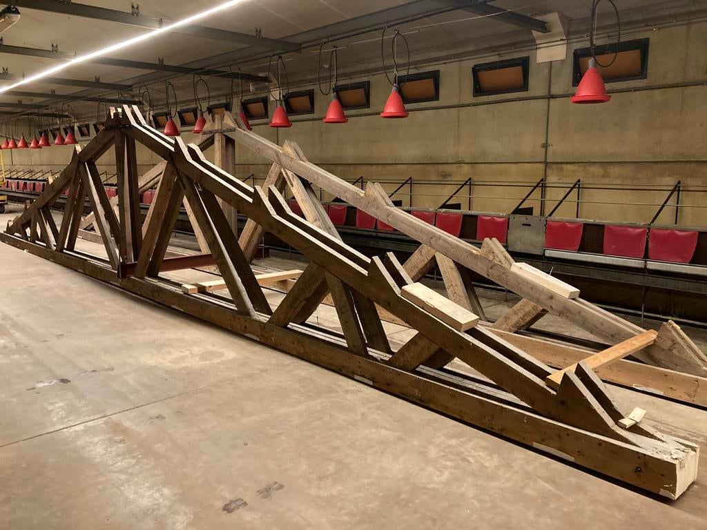 Houten spanten, Ophalen, Gebruikt, Balk, Vuren