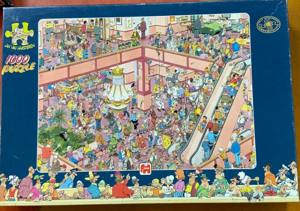 Jan van Haasteren Uitverkoop 1000 stukjes (ruilen), Hobby en Vrije tijd, Denksport en Puzzels, Ophalen, 500 t/m 1500 stukjes, Zo goed als nieuw