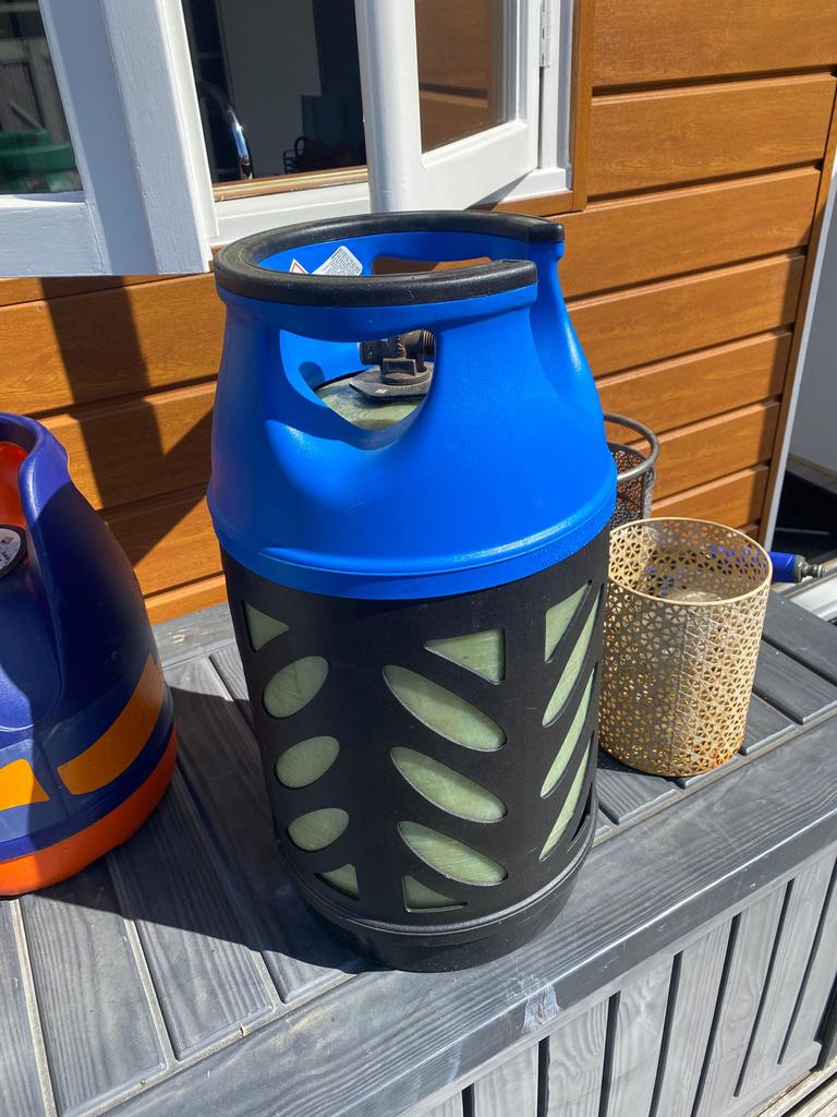 Lichtgewicht gasflessen (leeg), Ophalen of Verzenden, Gebruikt