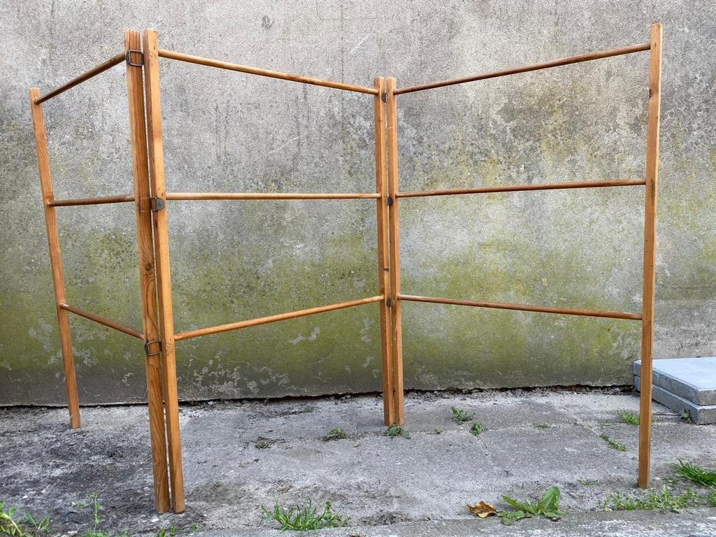 Antiek houten handdoekrek, Ophalen of Verzenden, Zo goed als nieuw, Bruin, Handdoekenrek