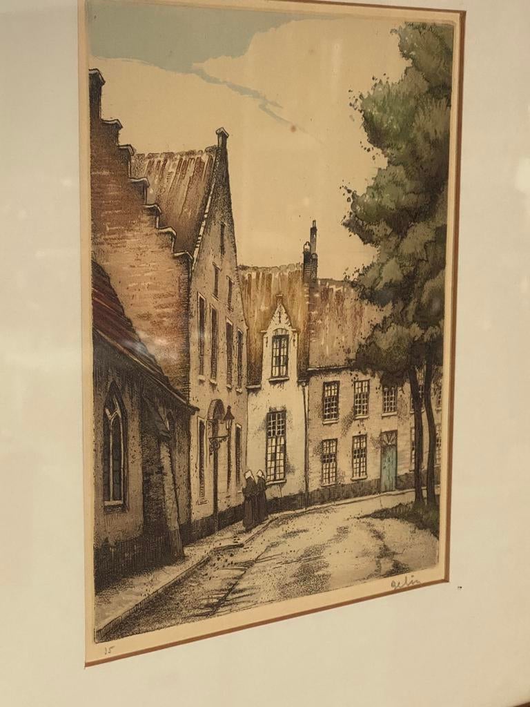 Roger Hebbelinck (Brussel 1912 - 1987, Antiek en Kunst, Kunst | Etsen en Gravures, Ophalen of Verzenden