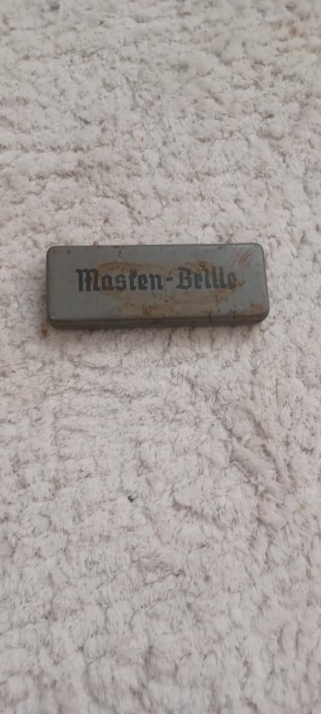 Origineel WO2 Duits Blikken Brillen Doosje - Masten-Brille, Verzamelen, Militaria | Tweede Wereldoorlog, Ophalen of Verzenden
