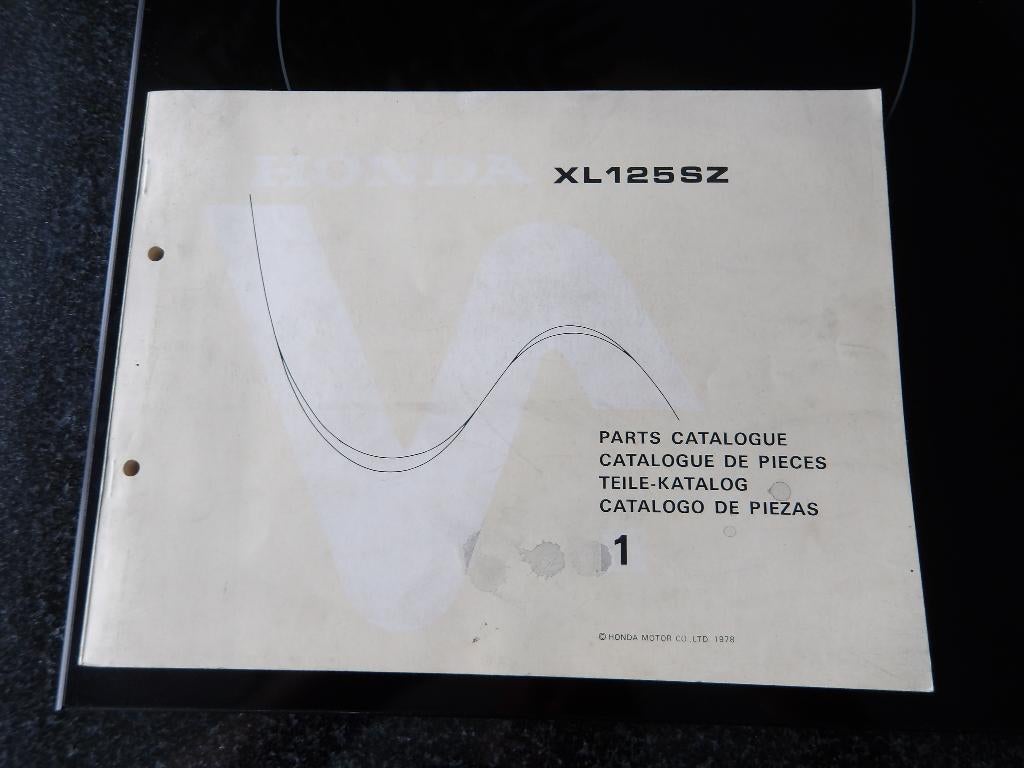 Onderdelenboek HONDA XL125SZ 1978, Verzenden, Honda