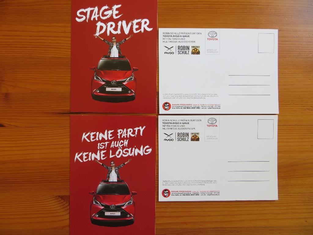 2 Toyota Aygo ansichtkaarten, Ophalen of Verzenden, Nieuw, Toyota