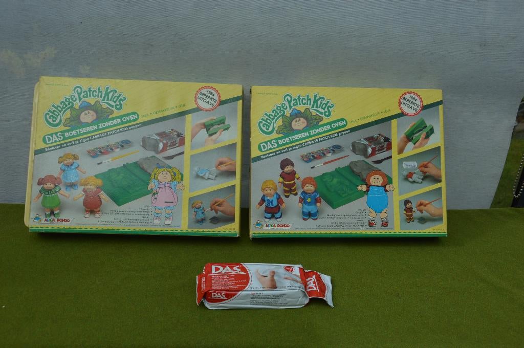 2 Vintage dozen Cabbage Patch Kids DAS ADICA PONGO 1984+klei, Verzamelen, Ophalen of Verzenden, Gebruikt