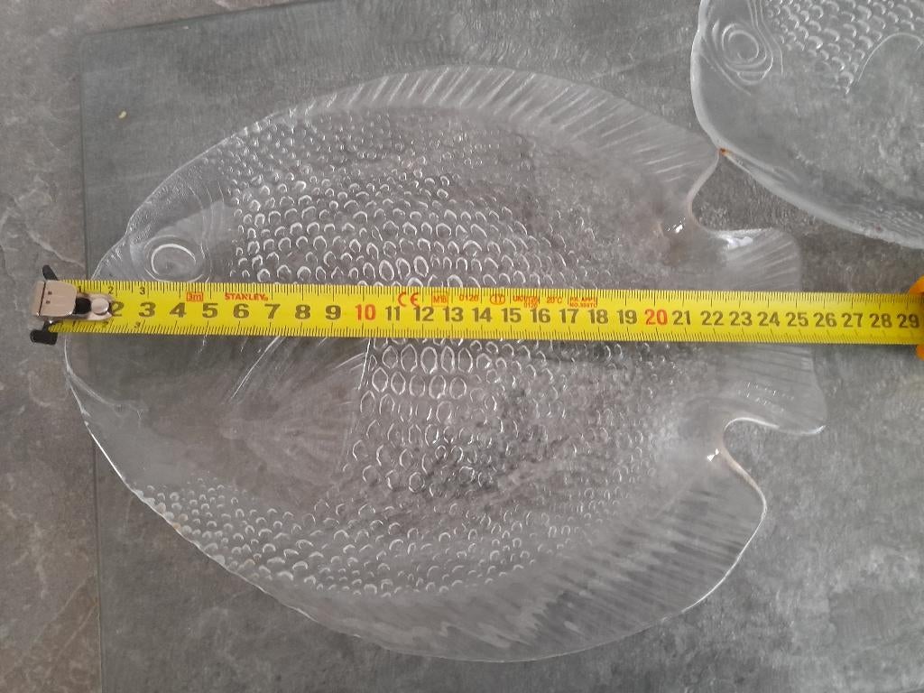 Glazen visschalen vintage, Huis en Inrichting, Keuken | Servies, Glas of Glazen, Gebruikt, Ophalen of Verzenden, Glas