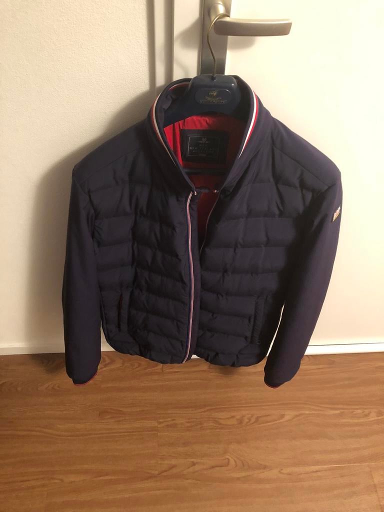 Windjack, New Zealand, blauw buiten, rood binnen, maat L, Ophalen of Verzenden, Zo goed als nieuw